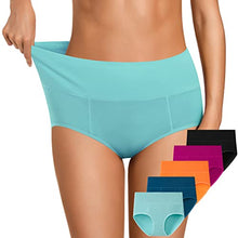 Load image into Gallery viewer, OLIKEME Womens Underwear Briefs Breathable Full Coverage Post Partum Underware Soft Comfy Cotton Panties Plus Size Underpants Multipack
