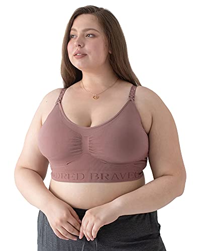 Kindred Bravely Simply Sublime Busty Seamless Nursing Bra for F, G, H, I Cup | Wireless Maternity Bra (Twilight, XX-Large-Busty)