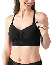 Load image into Gallery viewer, Kindred Bravely Sublime Lace Back Seamless Nursing Bra | Wireless Racerback Maternity Bra (Black, Medium)
