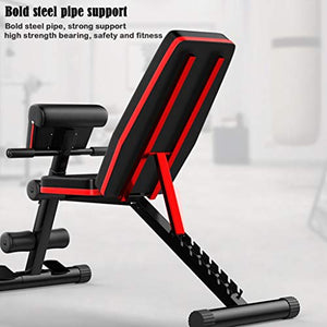 Weight Bench, Adjustable Strength Training Bench for Full Body Workout Multi-Purpose Utility Weight Bench Foldable Flat Bench Press for Home Gym (B)