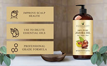 Load image into Gallery viewer, Handcraft Jojoba Oil 16 fl. oz – 100% Pure &amp; Natural Jojoba Oil for Skin, Face, and Hair – Deeply Moisturizing Anti-Aging Jojoba Oil for Men and Women
