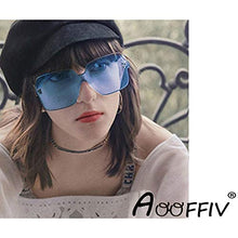 Load image into Gallery viewer, Oversized Square Candy Colors Transparent Lens Rimless Frame Unisex Sunglasses
