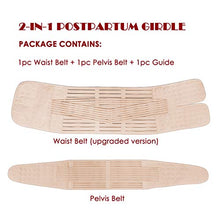 Load image into Gallery viewer, 2 in 1 Postpartum Belly Wrap Waist/Pelvis Belt C-Section Natural Labour Belly Support Recovery Belt (Nude, One Size)
