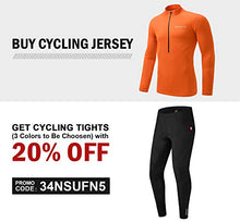 Load image into Gallery viewer, Spotti Men's Cycling Bike Jersey Long Sleeve with 3 Rear Pockets - Moisture Wicking, Breathable, Quick Dry Biking Shirt (Orange, Chest 42-44" - XL)
