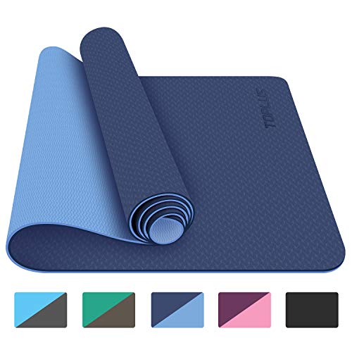 TOPLUS Yoga Mat - Classic 1/4 inch Pro Yoga Mat Eco Friendly Non Slip Fitness Exercise Mat with Carrying Strap-Workout Mat for Yoga, Pilates and Floor Exercises
