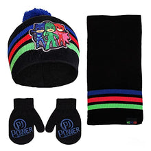 Load image into Gallery viewer, E-One Toddler Winter Hat, Scarf, and Kids Gloves or Toddlers Mittens, PJ Masks Baby Beanie for Boys Ages 2-4 and 4-7
