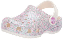 Load image into Gallery viewer, Crocs Kids' Classic Glitter Clog | Sparkly Slip On Shoe for Toddlers, Oyster, 5 US Toddler
