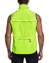 Load image into Gallery viewer, BALEAF Men's Cycling Jacket Bike Windbreaker Running Vest Removable Sleeves Reflective Lightweight Windproof Winter Fluorescent Yellow Size L
