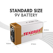 Load image into Gallery viewer, Tenergy 6LR61 9V Alkaline Battery, Non-Rechargeable Battery for Smoke Alarms, Guitar Pickups, Microphones and More, 12 Pack

