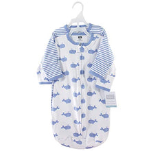 Load image into Gallery viewer, Hudson Baby unisex baby Cotton Long-Sleeve Sleeping Bag, Sack, Wearable Blanket, Blue Whales, 0-3 Month US
