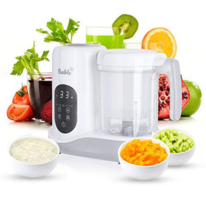 Bable 6 in 1 Baby Food Maker for Toddlers - Multifunctional Food Processor with Steam, Blend, Chop, Sterilize, Warm Milk, Warm Food, Touch Control Panel, Auto Shut-Off