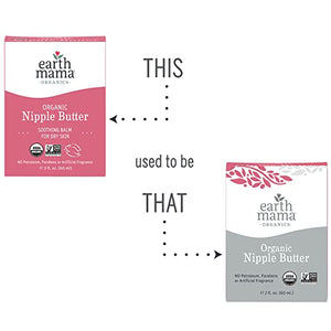 Organic Nipple Butter Breastfeeding Cream by Earth Mama | Lanolin-free, Safe for Nursing & Dry Skin, Non-GMO Project Verified, 2-Fluid Ounce (2-Pack)