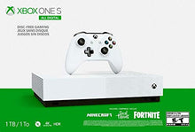 Load image into Gallery viewer, Xbox One S 1TB All-Digital Edition Two Controller Bundle, Xbox One S 1TB Disc-Free Console, 2 Wireless Controllers, Download Codes for Minecraft, Sea of Thieves and Fortnite Battle Royale
