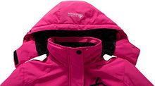 Load image into Gallery viewer, Women&#39;s Mountain Waterproof Ski Jacket Windproof Rain Windbreaker Winter Warm Hooded Snow Coat
