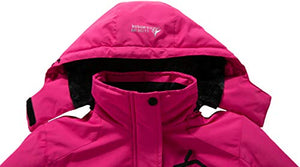 Women's Mountain Waterproof Ski Jacket Windproof Rain Windbreaker Winter Warm Hooded Snow Coat