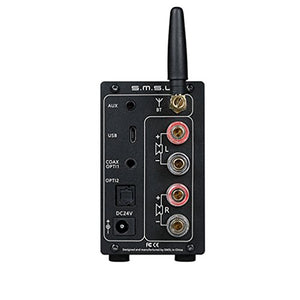 S.M.S.L AD18 HiFi Audio Stereo Amplifier with Bluetooth 4.2 Supports Apt-X,USB DSP Full Digital Power Amplifier 2.1 for Speaker,Small 80Wx2 Class D Amplifier with Subwoofer Output