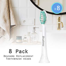 Load image into Gallery viewer, Brushmo Replacement Toothbrush Heads Compatible with Sonicare Electric Toothbrush 8 Pack
