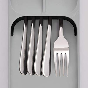 Joseph Joseph DrawerStore Compact Cutlery Organizer Kitchen Drawer Tray, Small, Gray