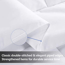 Load image into Gallery viewer, EDILLY All Season Queen Size Soft Quilted Down Alternative Comforter Hotel Collection Reversible Duvet Insert with Corner Tabs, Fluffy Hypoallergenic,88 by 88 Inches,White
