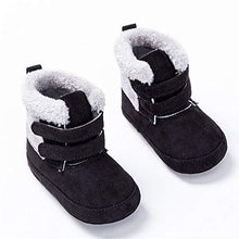 Load image into Gallery viewer, TSAITINTIN Baby Boys Girls Fleece Bootie Infant Soft First Walkers Shoes Black, 12-15 Months Toddler
