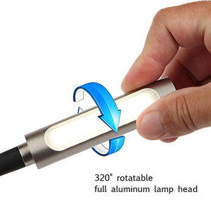 acegoo Bedside Reading Light Dimmable LED Desk Lamp with Bendable Neck Rotatable Light Source, Portable Minimalist Task Table Light for Kids/Bedrooms/Office/Dorm/Computers, Lamp Head Touch Control