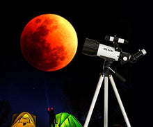 Load image into Gallery viewer, Astronomical Telescopes + Monocular Travel Scope 70mm Aperture 400mm AZ Mount Astronomical Refractor Telescopes for Kids Adults Beginners - Portable Bag, Smartphone Adapter, Camera Remote
