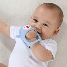 Load image into Gallery viewer, Smily Mia Penguin Buddy Never Drop Silicone Baby Teething Toy for 0-6month Infants, Baby Chew Toys for Sucking Needs, Hand Pacifier for Breast Feeding Babies, Car Seat Toy for New Born, -Light Blue
