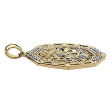 Load image into Gallery viewer, Men's 18K Yellow Gold over Sterling Silver Genuine Diamond Accent Eagle Pendant (18.5mm)
