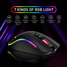 Load image into Gallery viewer, Mechanical Keyboard and Mouse, Havit Wired Gaming Keyboard Blue Switch 104 Keys Rainbow Backlit Keyboard and 7 Button Wired Mouse 4800 DPI for PC Computer Gamer (Black)
