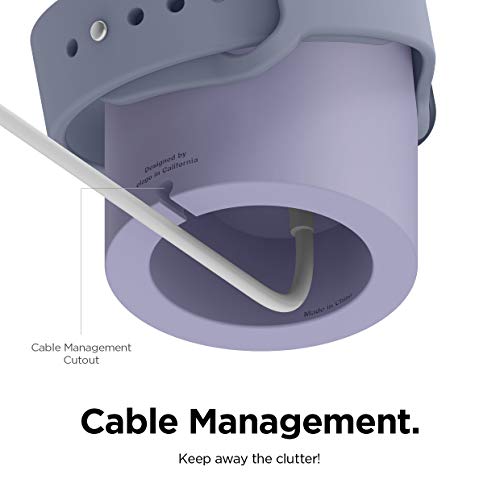 Load image into Gallery viewer, elago W2 Apple Watch Charger Stand Compatible with Apple Watch Series 6/SE/5/4/3/2/1 (44mm, 42mm, 40mm, 38mm) (Lavender Grey)