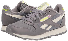 Load image into Gallery viewer, Reebok Leather (Ree) Cycle Unisex Sneaker, spacer grey/classic white/yellow flare, 7.5 US Men
