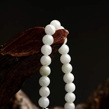 Load image into Gallery viewer, HSUMING Chinese Natural Green Jade Bracelets for Women - Good Luck Beaded Jewelry with Elastic, (5.5-6.3 inch)
