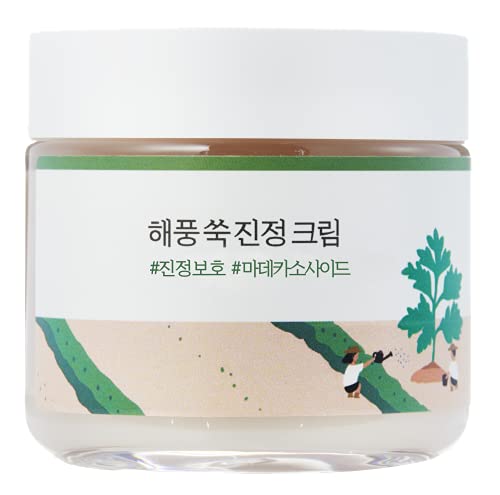 ROUND LAB Mugwort Calming Cream 80ml / Soothing, Moisturizing, Madecassoside, Calming Cream