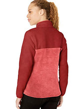Load image into Gallery viewer, Columbia Women&#39;s Plus Size Benton Springs 1/2 Snap Pullover Fleece, Daredevil/Beet, 1X
