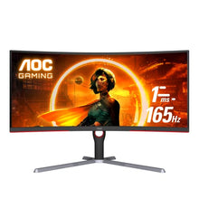 Load image into Gallery viewer, AOC CU34G3S 34&quot; Frameless Curved Ultrawide Gaming Monitor, WQHD 3440 x1440, 165Hz 1ms, FreeSync Premium, Height Adjustable, 3-Year Zero-Bright-dot
