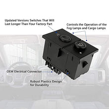 Load image into Gallery viewer, Fog Light Switch and Cargo Lamp Switch - Compatible with 2003-2006 Chevy Silverado 1500 2500 3500 GMC Sierra 1500 2500 3500 Cadillac Escalade - Replaces 15143597 15076588
