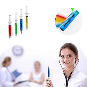 SunAngel 4 Syringe Pens + 6 Syringe Highlighters Fluorescent Needle Watercolor Pen (10 PCS)