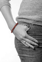 Load image into Gallery viewer, AMBERAGE Natural Baltic Amber Bracelet for Adults (Women/Men) - Hand Made from Raw-Unpolished/Certified Baltic Amber Beads(6 Colors) (8, Raw-Unpolished Cognac)
