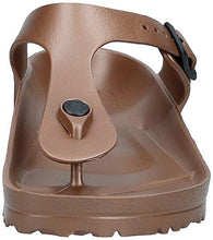 Load image into Gallery viewer, Birkenstock Women's Gizeh Metallic Copper EVA Sandals 39 (US Women's 8-8.5)

