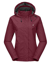 Load image into Gallery viewer, Little Donkey Andy Women’s Waterproof Rain Jacket Lightweight Outdoor Windbreaker Rain Coat Shell for Hiking, Travel Tango Red XL
