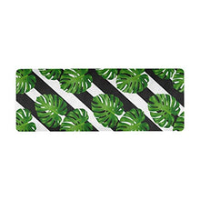 Load image into Gallery viewer, Baofu Tropical Leaves Non Slip Yoga Mat Exercise Fitness Eco Friendly Hot Mat Long TPE Foldable Natural Non-Toxic Pilates Mat with Carrying Bag 71"x26"
