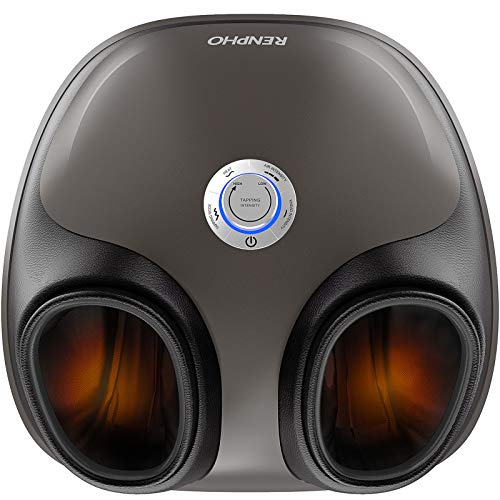 RENPHO Foot Massager with Shiatsu Tapping Heat and Compression, Deep Kneading Electric Foot Massage Machine with Memory Feature for Plantar Fasciitis Pain Relief
