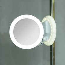 Load image into Gallery viewer, Zadro LED Lighted 10X Magnification Z'Swivel Power Suction Cup Vanity Wall Mount Beauty Makeup Mirror, White
