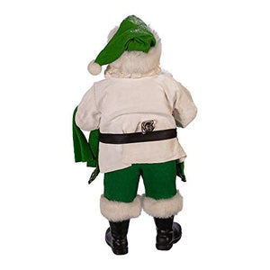 Kurt S. Adler Kurt Adler 10.5-Inch Fabriché Musical Irish Chef Santa, Multi