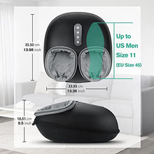 Load image into Gallery viewer, Medcursor Foot Massager Machine with Heat, Deep Kneading Massager, Delivers Relief for Tired Muscles and Plantar, Multi-Level Settings &amp; Adjustable Intensity for Home or Office Use (Black)
