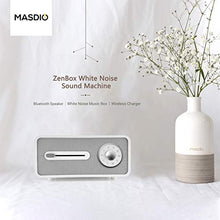 Load image into Gallery viewer, Masdio Zenbox Portable White Noise Machine with Wireless Charger Bluetooth Speaker, 9 Sounds for Light Sleepers, Babies
