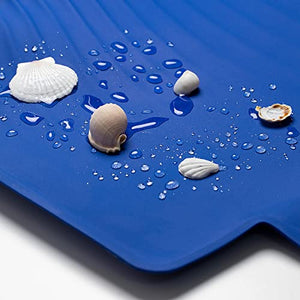 August Auto All Weather Heavy Duty Waterproof TPE Car Floor Mats for Tesla Model Y 2015-2022,Custom fit Protection,Set of 3 (Blue)