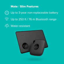 Load image into Gallery viewer, Tile Starter Pack (2022) 2-Pack (Mate/Slim). Bluetooth Tracker, Item Locator &amp; Finder for Keys, Wallets &amp; More; Easily Find All Your Things. Water-Resistant. Phone Finder. iOS and Android Compatible
