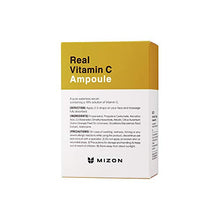Load image into Gallery viewer, Mizon Real Vitamin C Ampoule, Pure Vitamin C 19% No Water Added, Only 10 Ingredients Formula for tone correction treatment, Nutrition and Face Moisturizer
