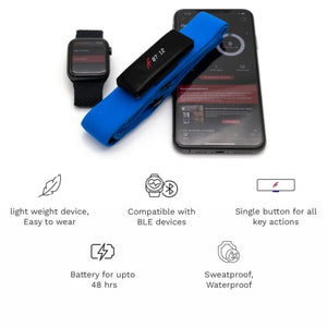 Frontier X2 Smart Heart Monitor with Chest Strap, Wireless Heart Health Monitoring Device with Heart Strain, Breathing Rate, Heart Rhythm and Fitness Tracking with Continuous Heart Rate Monitoring